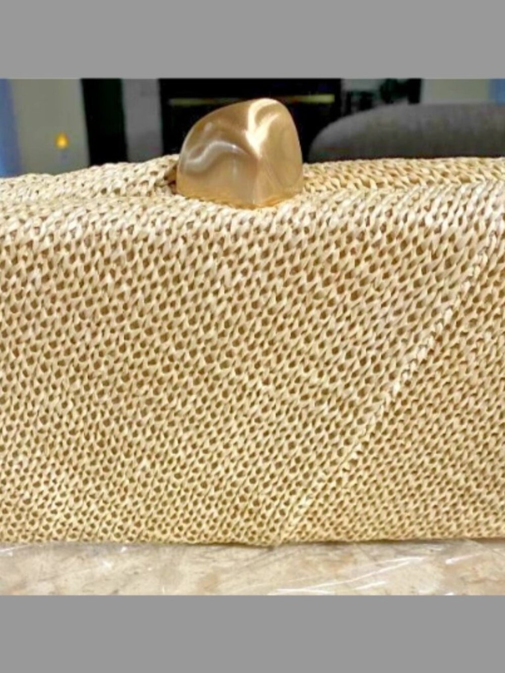 Cult Gaia NWT Lisse Twisted Raffia Clutch Bag - Picture 5 of 6
